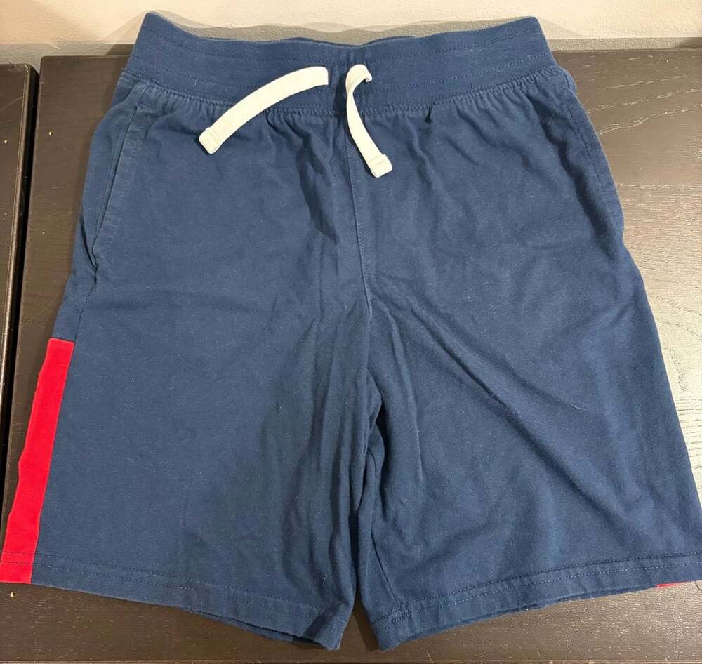 Celebrate Patriotic Shorts Size L 10-12 Blue Red Drawstring